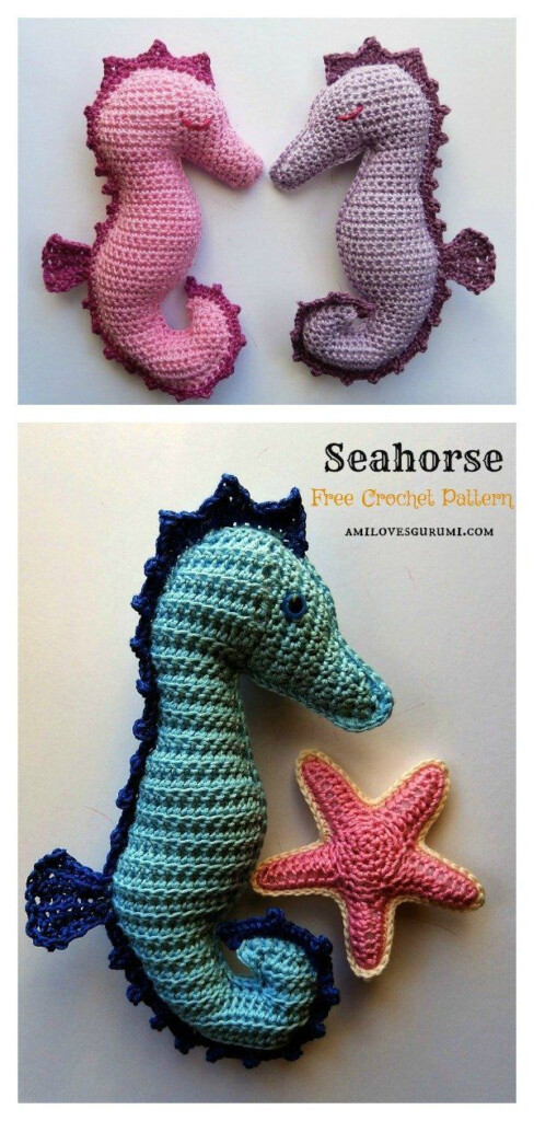 10 Amigurumi Seahorse Free Crochet Pattern And Paid Crochet Patterns 