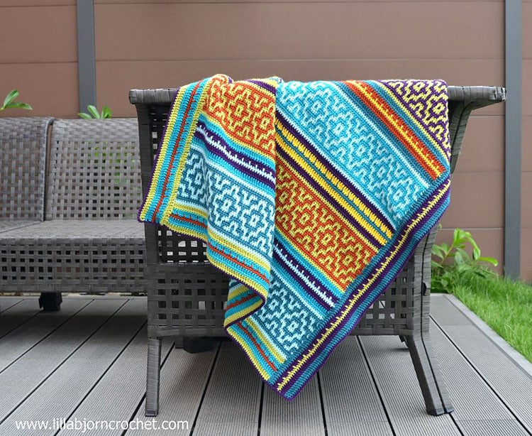 12 Beautiful Mosaic Crochet Blanket Patterns Beautiful Dawn Designs