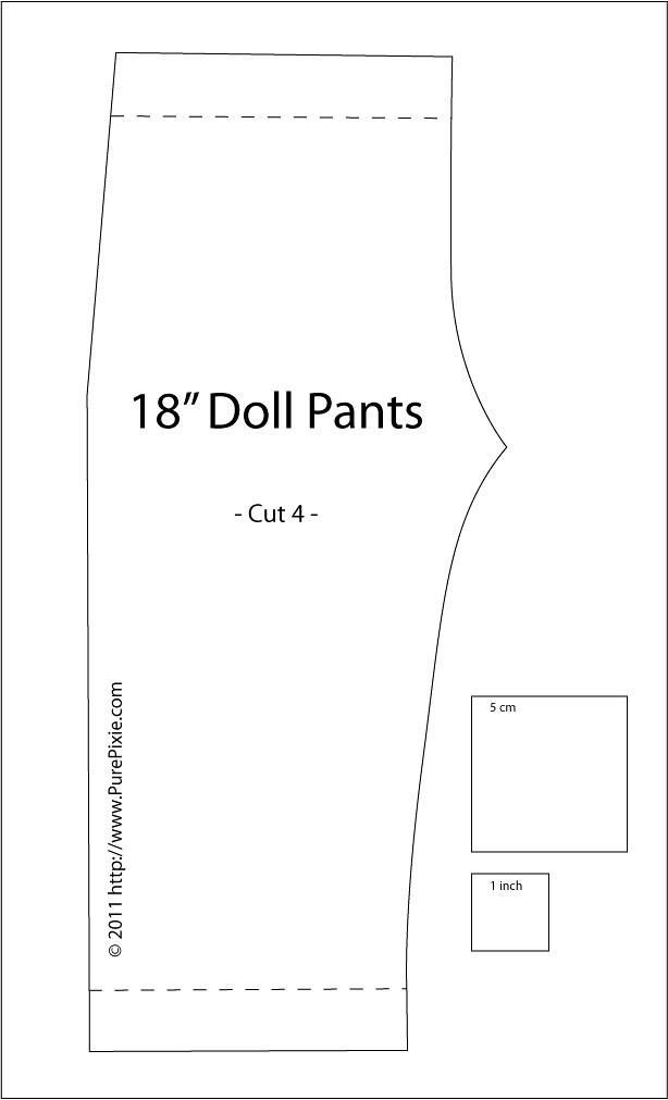 18 Doll Pants Pattern US Legal Paper Size For How to P Flickr