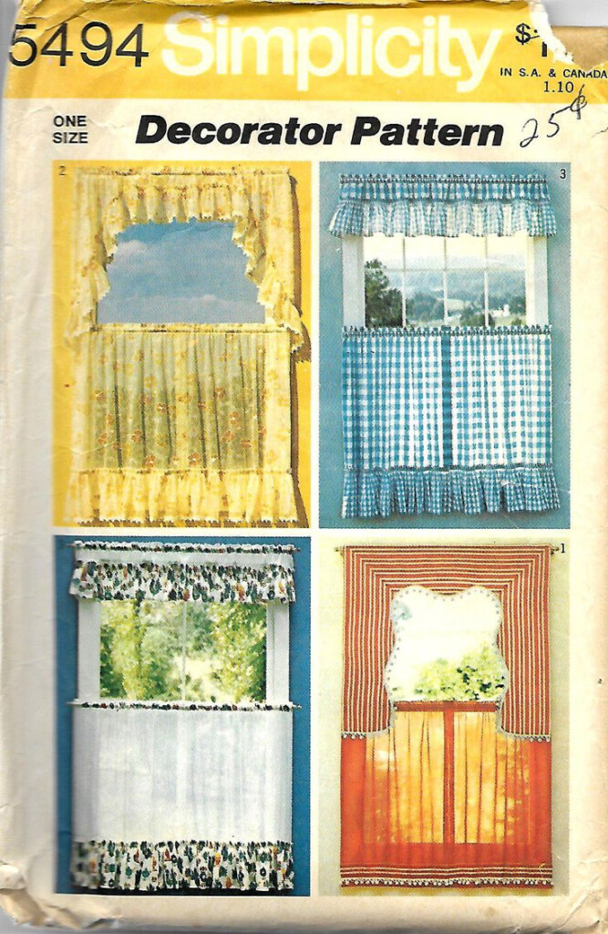1970 s Simplicity 5494 Decorator Pattern Curtains And Etsy Curtain 