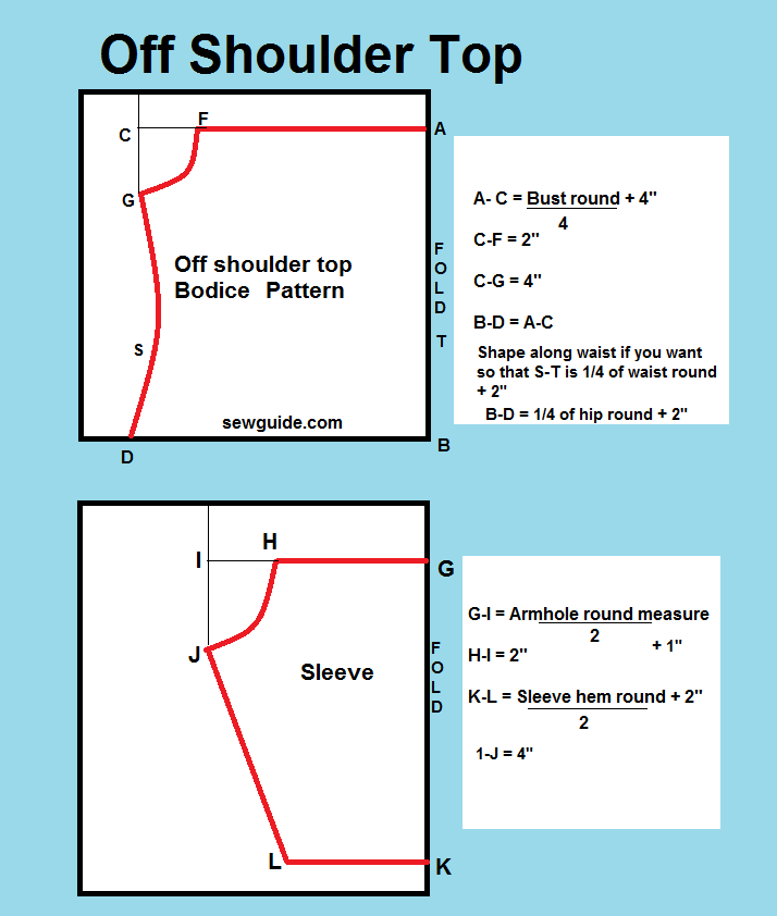 3 Ways To Make An OFF SHOULDER TOP Free Sewing Tutorial Sew Guide