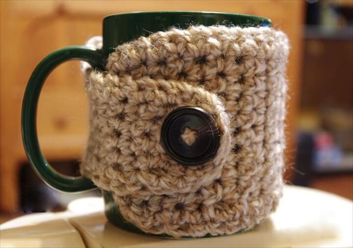 31 DIY Easy To Make Crochet Mug Warmer Ideas