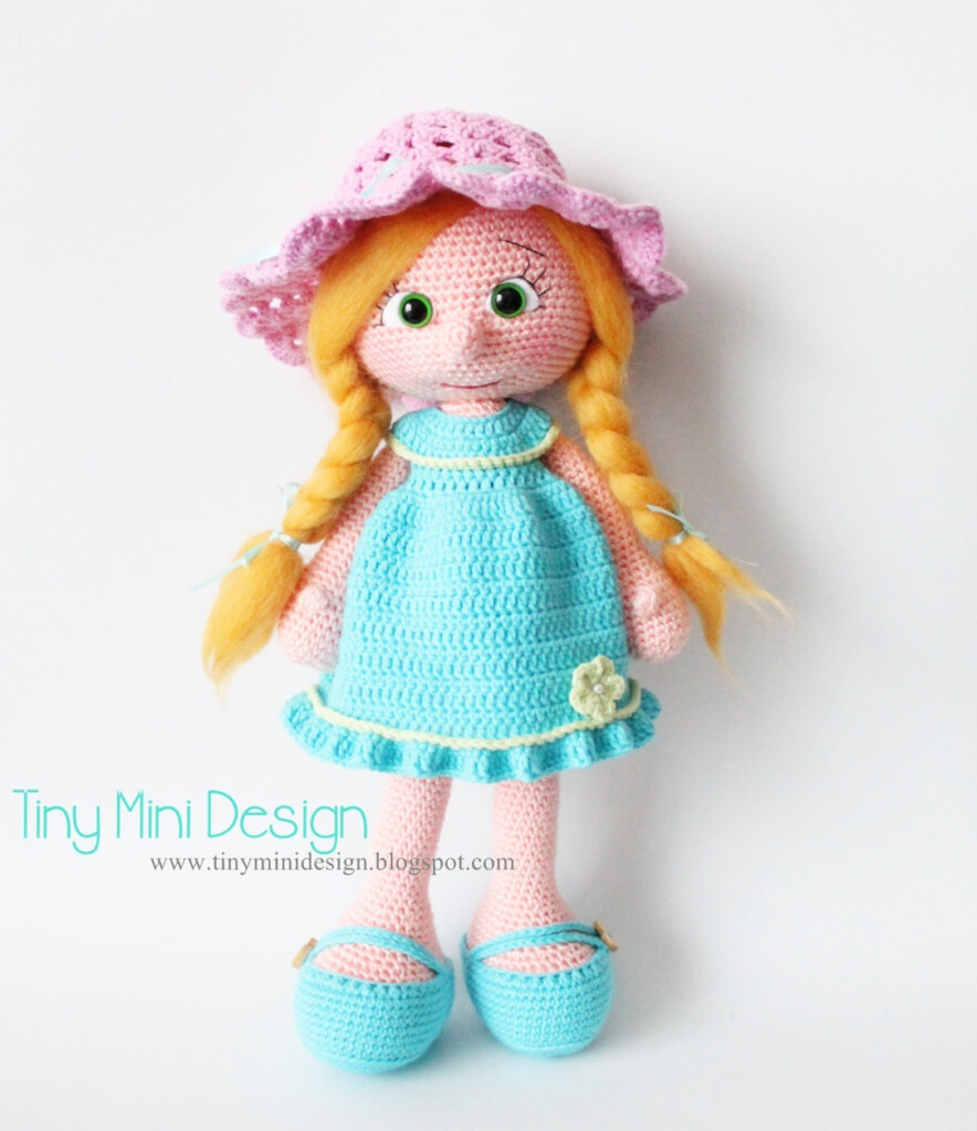 Amigurumi Blue Dress Doll Free Pattern Tiny Mini Design