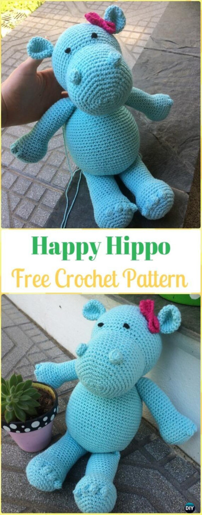 Amigurumi Crochet Hippo Toy Softies Free Patterns