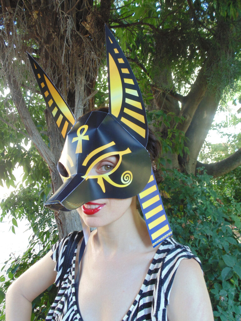 Anubis Mask Printable Egyptian Mask Mask Pattern Anubis Etsy