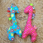 Baby Giraffe Tag Toy Sewing Stuffed Animals Baby Toys Diy Baby Soft