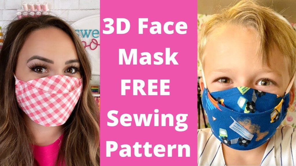 BEST 3D Face Mask EASY To Sew FREE Pattern Sweet Red Poppy YouTube 