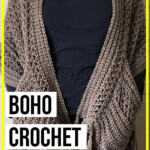Boho Crochet Shawl With Pockets And Fringe Pattern Crochet Shawl Easy