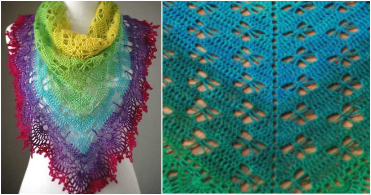 Butterfly Crochet Shawl Free Pattern 