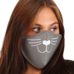 Cat Face Mask Gray For Adults