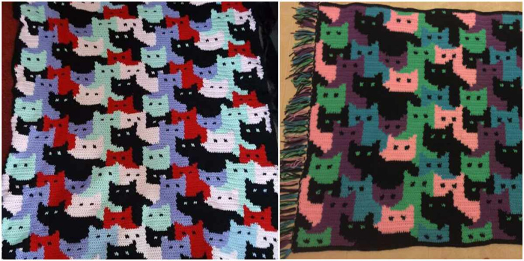 Cats Crochet Afghan Free Pattern Styles Idea