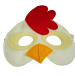 Children s CHICKEN Farm Animal Felt Mask