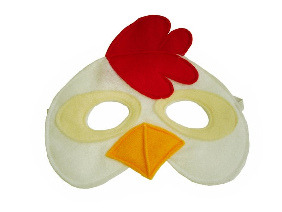 Children s CHICKEN Farm Animal Felt Mask