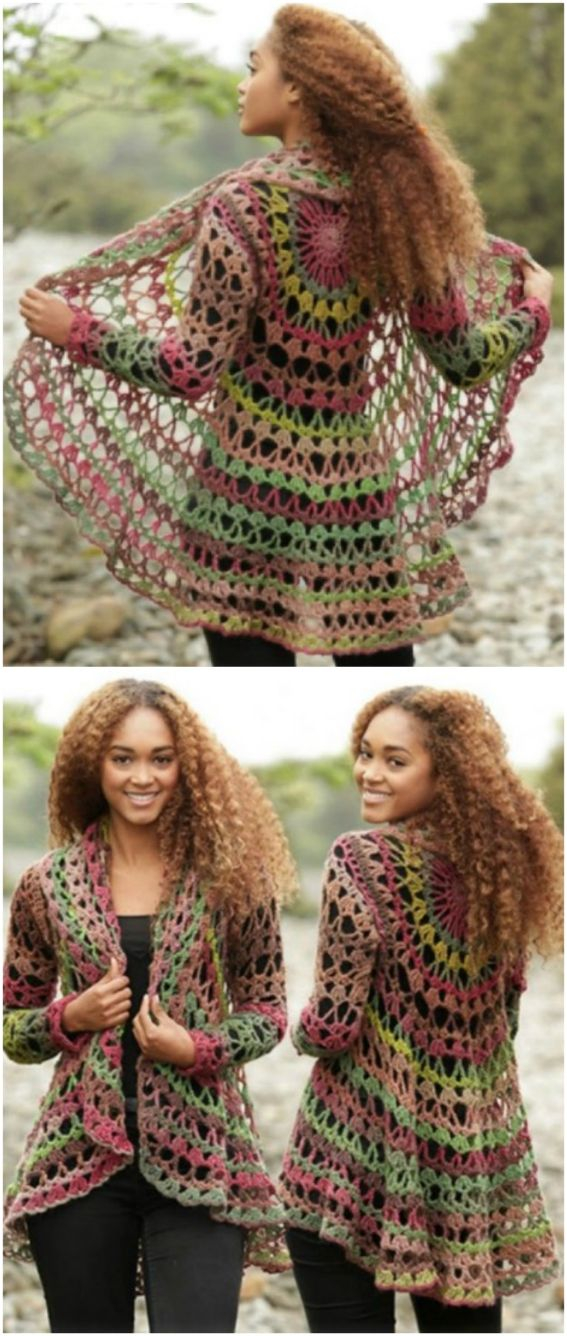 Crochet Circular Jacket Pattern Ideas The WHOot Knitting Patterns