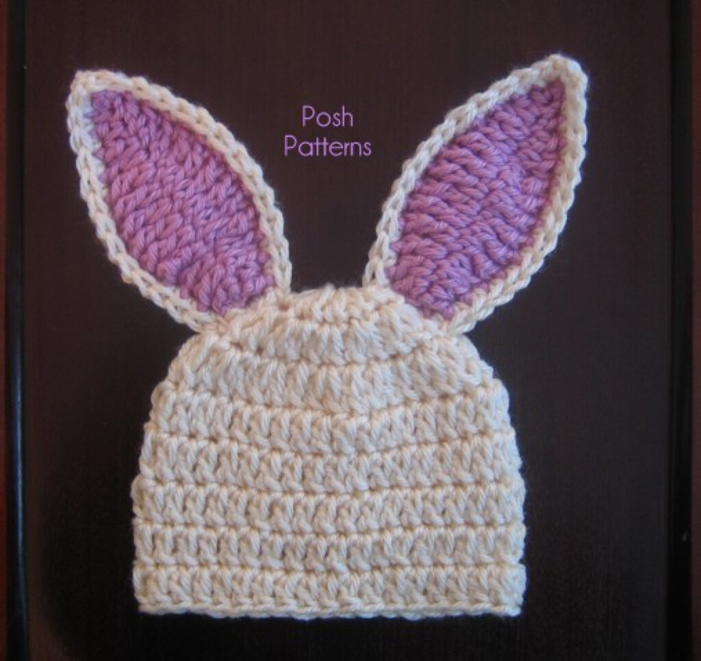 Crochet Easter Bunny Hat Pattern Sizes Newborn To 24 Months