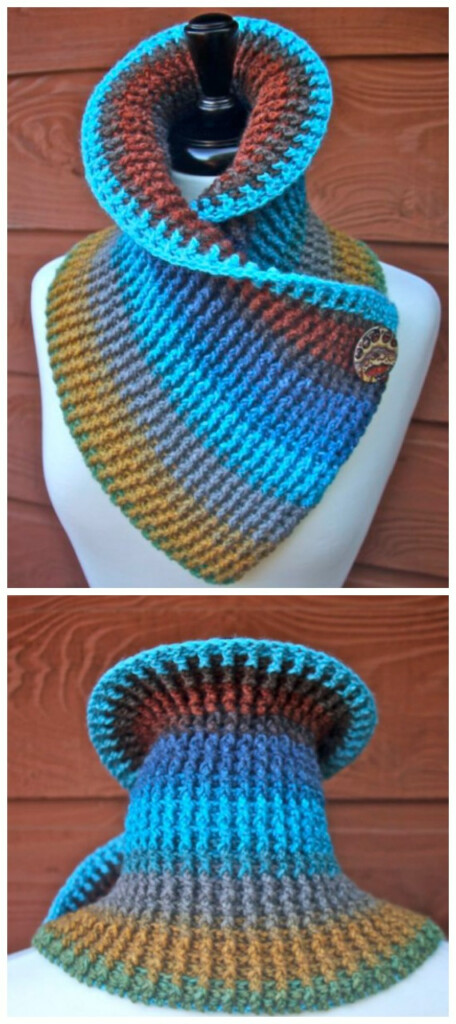 Crochet Infinity Scarf Cowl Neck Warmer Free Patterns Instructions