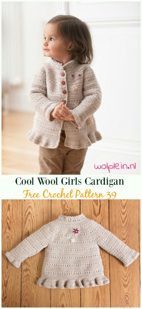 Crochet Kids Sweater Coat Free Patterns