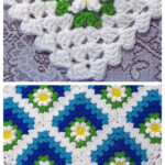 Crochet Mitered Daisy Flower Blanket Free Crochet Pattern Video