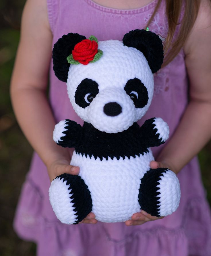 CROCHET PATTERN Toy Panda Bear Crochet Pattern Panda Funny Etsy 