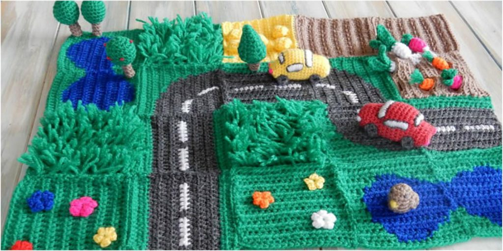 Crochet Road Play Mat Free Pattern