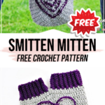 Crochet Smitten Mitten Free Pattern In 2020 Crochet Mittens Free
