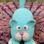 Crochet Stuffed Toy Animal Cat Large Oversized Cotton Plush Handmade