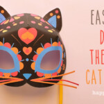 Day Of The Dead Cat Mask Free DIY Template YouTube