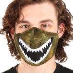 Dinosaur Sublimated Face Mask For Adults