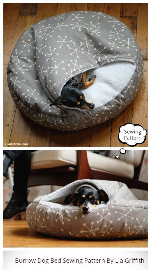 DIY Burrow Dog Bed Sewing Pattern Tutorial doghumor Dog Sewing 