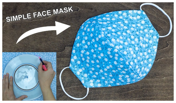 DIY Fabric Face Mask Using Plate Video Fabric Art DIY