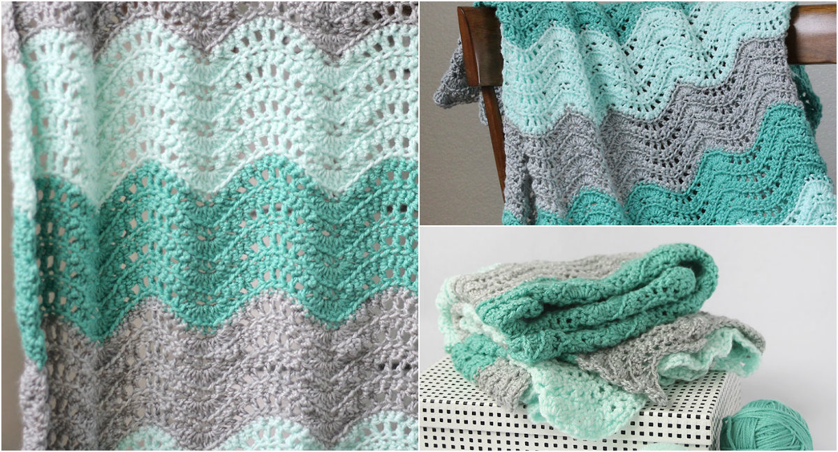Feather And Fan Baby Blanket Free Crochet Pattern Diy Smartly