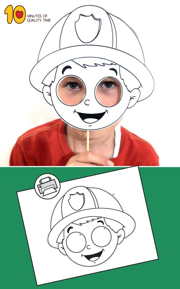 Fireman Mask Template Fireman Crafts Fireman Mask Template