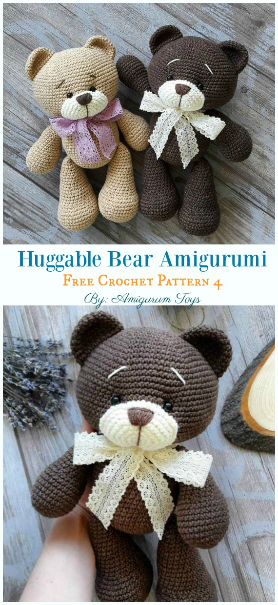 Free Amigurumi Bear Toy Softies Crochet Patterns