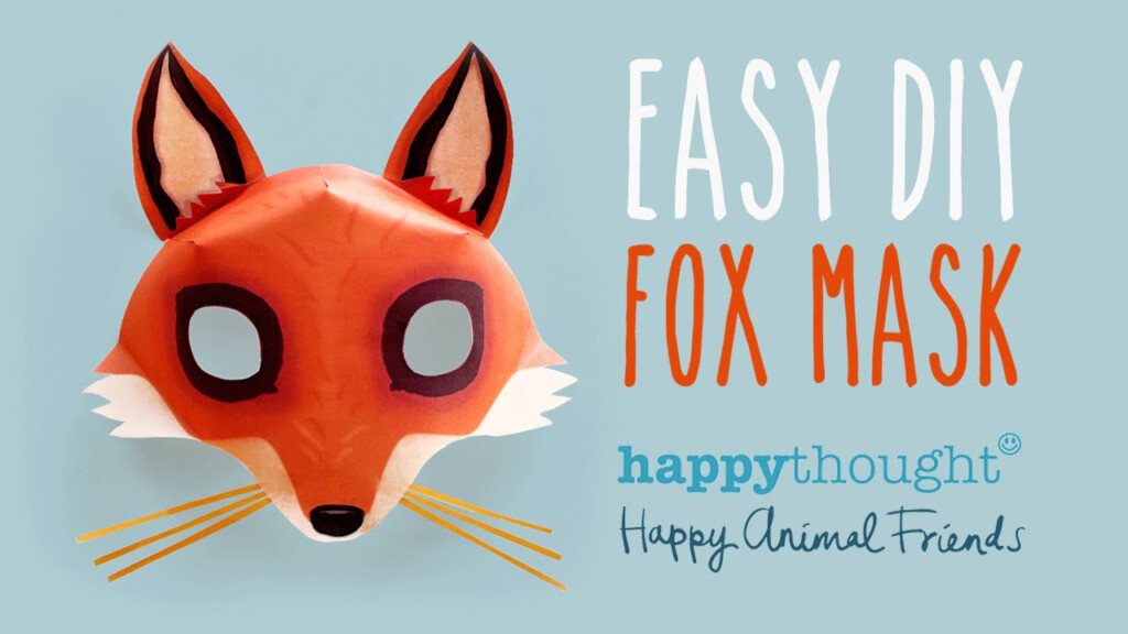 Free DIY Fox Mask Template And Tutorial Make Your Own 3D Red Fox Paper 