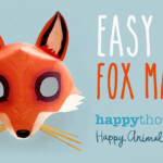 Free DIY Fox Mask Template And Tutorial Make Your Own 3D Red Fox Paper