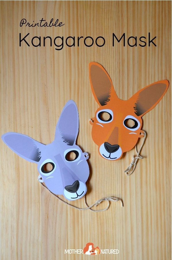 Free Kangaroo Mask Printable For Little Jumpers Mother Natured