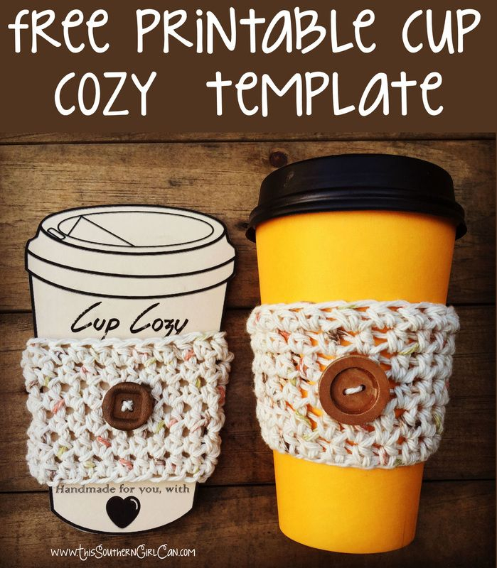 Free Printable Cup Cozy Template Printable Cups Crochet Labels