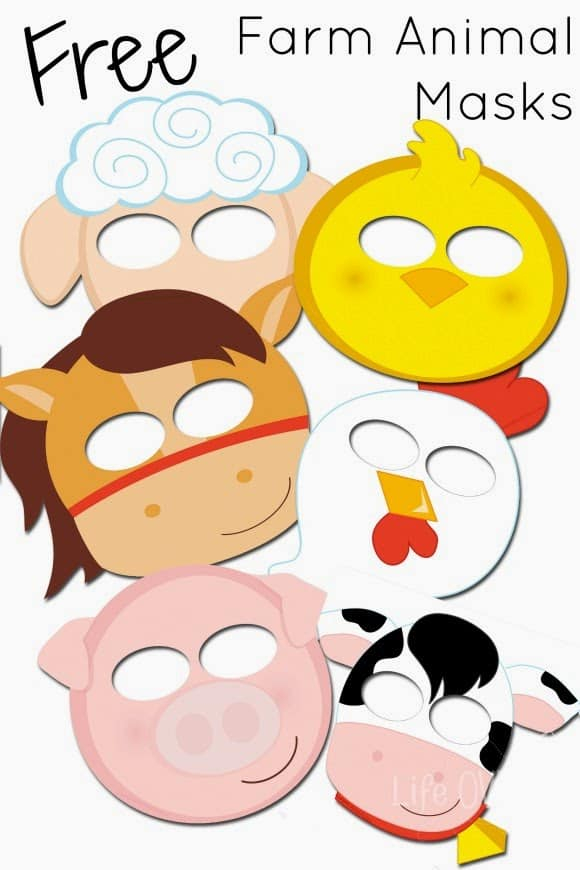Free Printable Farm Animal Masks That Your Kids Will Love Life Over Cs