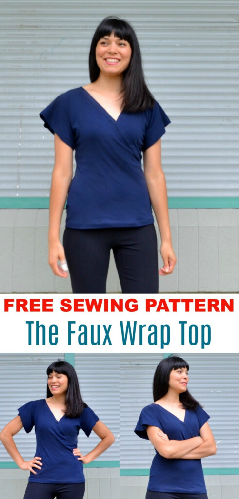 FREE SEWING PATTERN The Faux Wrap Top Pattern On The Cutting Floor 