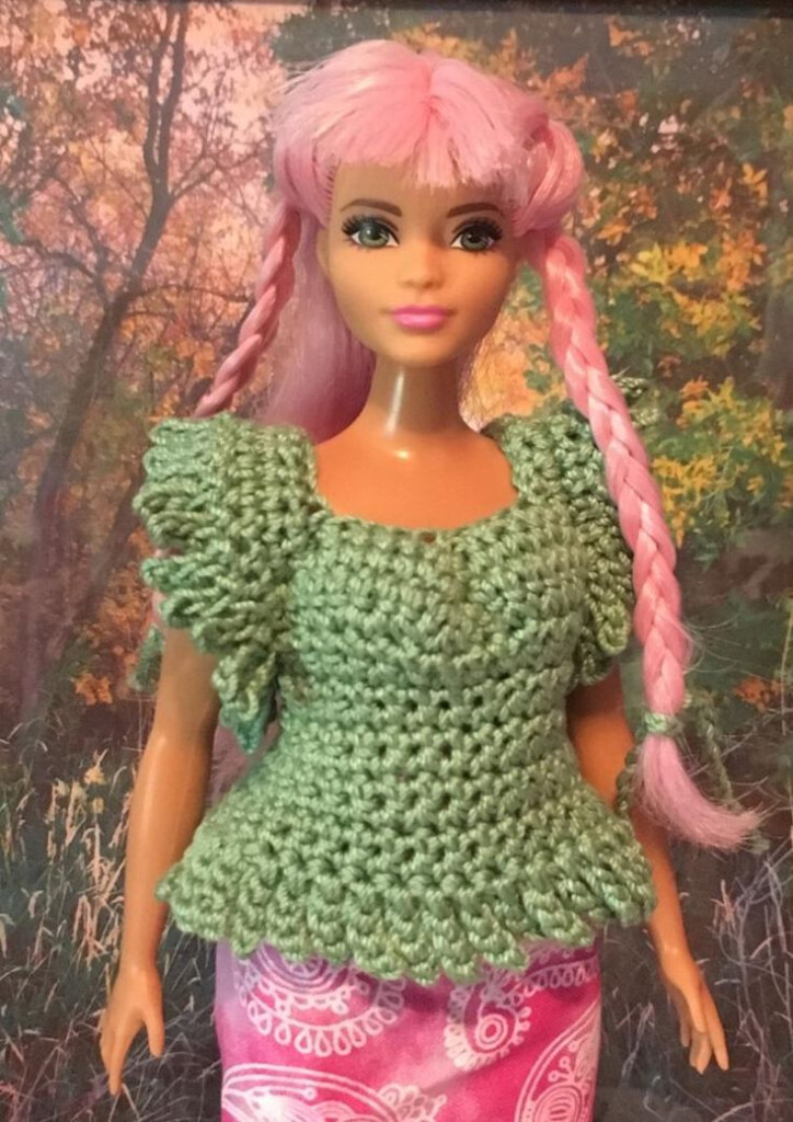 Fringed Curvy Barbie Top Craftsy Barbie Clothes Patterns Crochet 