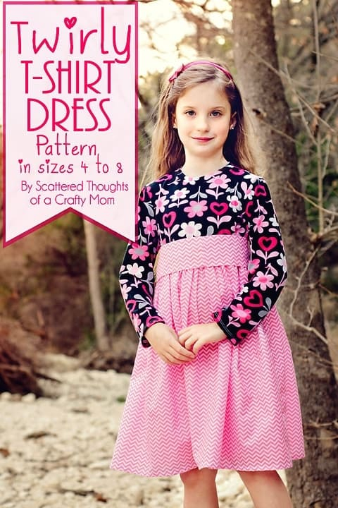 Girl s Twirly T Shirt Dress Pattern And Tutorial Free Sewing Pattern 
