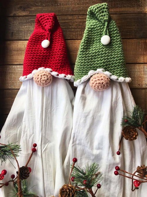 Gnome Towel Topper Crochet Towel Topper Crochet Towel Gnome Towel 