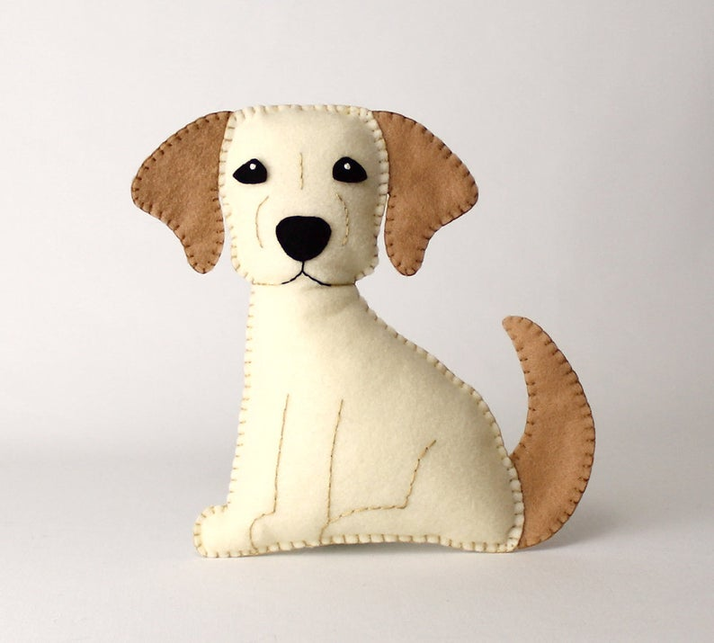 Golden Lab Sewing Pattern Dog Hand Sewing Pattern Felt Labrador 