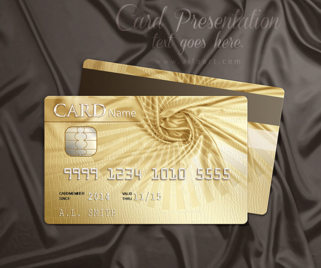 Golden Style Design For The Credit Loyalty Or Membership Card Elegant 