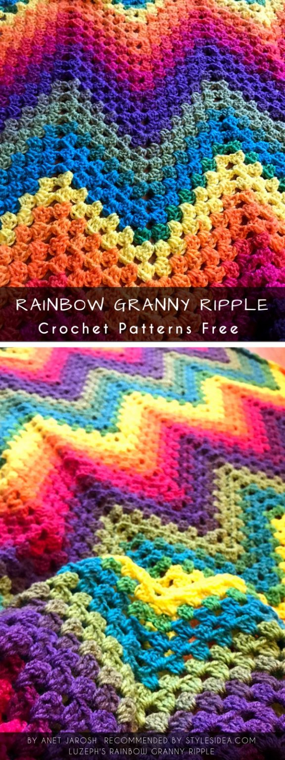 Granny Ripple Afghan Crochet Pattern Free Styles Idea