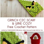 Grinch C2C Winter Accessories Free Patterns Crochet Kids Scarf Scarf