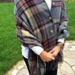 How To Wear A Blanket Scarf As A Poncho Clothes 43 Ideas Sewing