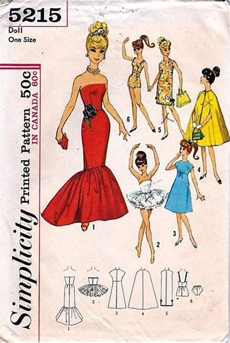 Image Result For Barbie Clothes Patterns Free Printable Simplicity 7600 