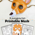 Kangaroo Mask Printable Craft Activity Animal Activities For Kids