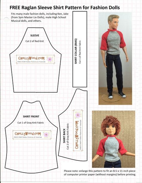 Ken Doll Patterns Printable Doll Clothes Patterns Chelly Wood 